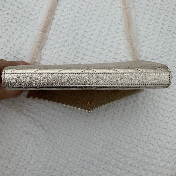 Saint Laurent Medium Gold Envelope Chain Wallet sold t - Picture 9 of 16